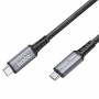 Купить ᐈ Кривой Рог ᐈ Низкая цена ᐈ Кабель Hoco US01 USB Type-C - USB Type-C (10Gbps), 100W, 1.8 м, Black (US0118B)