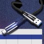 Купить ᐈ Кривой Рог ᐈ Низкая цена ᐈ Кабель ColorWay USB - USB Type-C (M/M), Zinc Alloy + Led, 2.4 А, 1 м, Black (CW-CBUC035-BK)