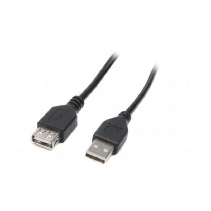Купить ᐈ Кривой Рог ᐈ Низкая цена ᐈ Кабель Maxxter USB - USB V 2.0 (M/F), 1.8 м, черный (U-AMAF-6) 