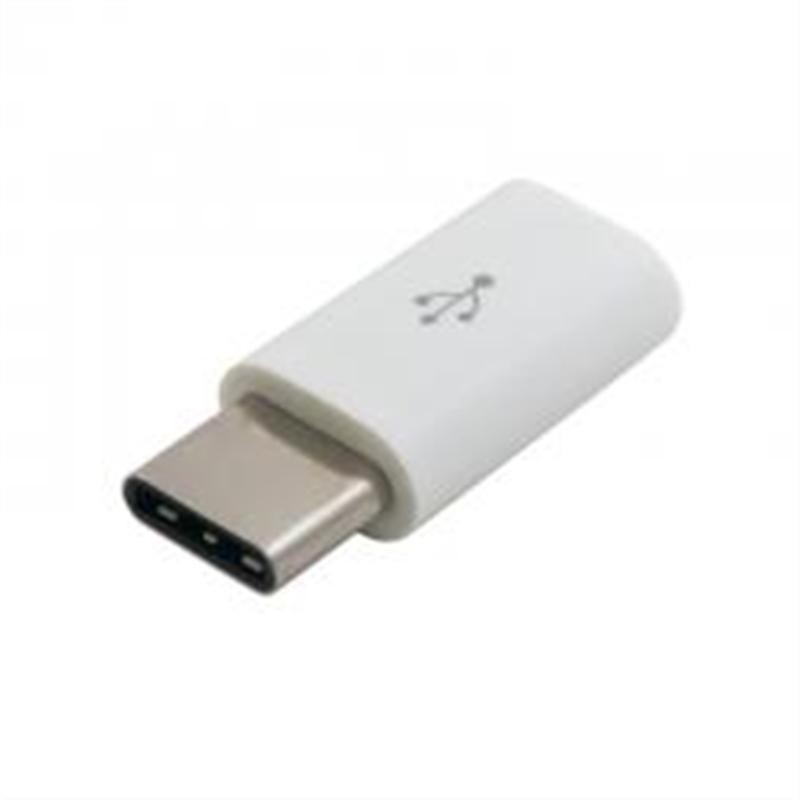 Купить ᐈ Кривой Рог ᐈ Низкая цена ᐈ Переходник Atcom micro USB - USB Type-C (F/M), white (8101)