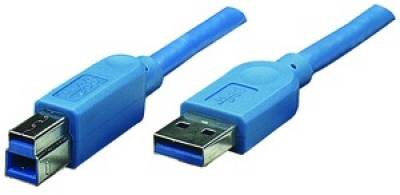 Купить ᐈ Кривой Рог ᐈ Низкая цена ᐈ Кабель Atcom USB - USB Type-B V 3.0 (M/M), 3 м, blue (12824)