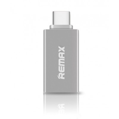 Купить ᐈ Кривой Рог ᐈ Низкая цена ᐈ Адаптер Remax Glance USB-USB Type-C RA-OTG1 Silver (2000700004672)