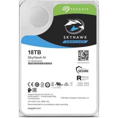 Купить ᐈ Кривой Рог ᐈ Низкая цена ᐈ Накопитель HDD SATA 18.0TB Seagate SkyHawk AI Surveillance 7200rpm 256MB (ST18000VE002)