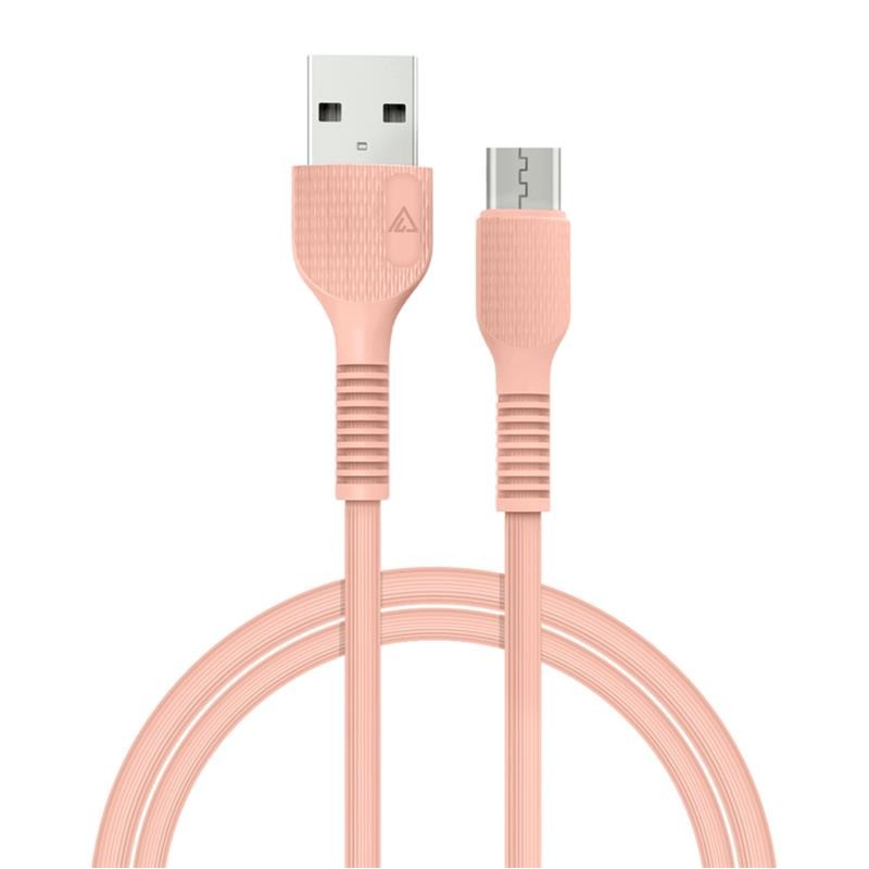 Купить ᐈ Кривой Рог ᐈ Низкая цена ᐈ Кабель ACCLAB AL-CBCOLOR-M1PH USB - micro USB (M/M), 1.2 м, Peach (1283126518164)