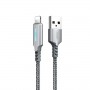 Купить ᐈ Кривой Рог ᐈ Низкая цена ᐈ Кабель Remax RC-123i Gonyu USB - Lightning (M/M), 2.4 A, 1 м, Silver (6972174151939)