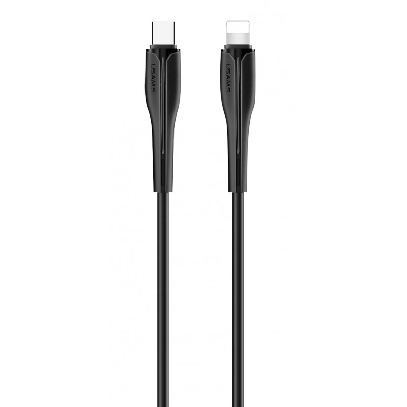 Купить ᐈ Кривой Рог ᐈ Низкая цена ᐈ Кабель Usams US-SJ405 USB Type-C - Lightning, 1 м, Black (SJ405USB01)