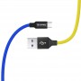 Купить ᐈ Кривой Рог ᐈ Низкая цена ᐈ Кабель ColorWay USB - USB Type-C (M/M), 2.4 А, 1 м, Blue/Yellow (CW-CBUC052-BLY)