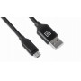 Купить ᐈ Кривой Рог ᐈ Низкая цена ᐈ Кабель REAL-EL Premium Fabric USB - micro USB (M/M), 2 м, Black (EL123500048)