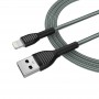 Купить ᐈ Кривой Рог ᐈ Низкая цена ᐈ Кабель ColorWay USB - Lightning (M/M), braided cloth, 3 А, 1 м, Gray (CW-CBUL041-GR)