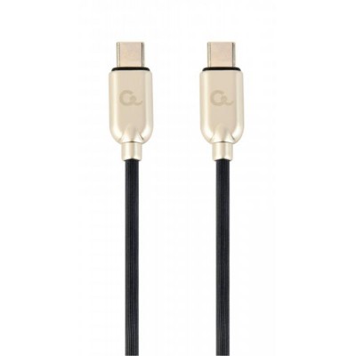 Купить ᐈ Кривой Рог ᐈ Низкая цена ᐈ Кабель Cablexpert USB Type-C - USB Type-C (M/M), 1 м, черный/золотистый (CC-USB2PD60-CMCM-1M