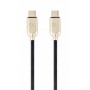 Купить ᐈ Кривой Рог ᐈ Низкая цена ᐈ Кабель Cablexpert USB Type-C - USB Type-C (M/M), 1 м, черный/золотистый (CC-USB2PD60-CMCM-1M