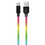 Купить ᐈ Кривой Рог ᐈ Низкая цена ᐈ Кабель ColorWay USB - USB Type-C (M/M), 2.4 А, 1 м, Multicolor (CW-CBUC018-MC)