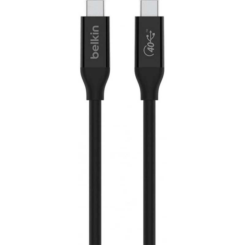 Купить ᐈ Кривой Рог ᐈ Низкая цена ᐈ Кабель Belkin USB Type-C-USB Type-C, 40Gbps, 100W, 0.8м, Black (INZ001BT0.8MBK)
