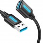 Купить ᐈ Кривой Рог ᐈ Низкая цена ᐈ Кабель-удлинитель Vention USB - USB V 3.0 (M/F), 3 м, Black (CBHBI)