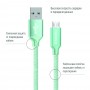 Купить ᐈ Кривой Рог ᐈ Низкая цена ᐈ Кабель ColorWay USB - micro USB (M/M), 1 м, Mint (CW-CBUM002-MT)