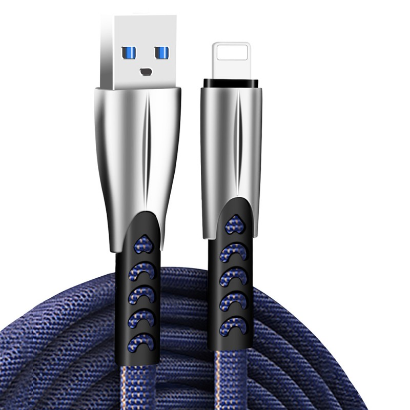Купить ᐈ Кривой Рог ᐈ Низкая цена ᐈ Кабель ColorWay USB - Lightning (M/M), 2.4 А, 1 м, Blue (CW-CBUL010-BL)