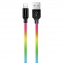 Купить ᐈ Кривой Рог ᐈ Низкая цена ᐈ Кабель ColorWay USB - Lightning (M/M), 2.4 А, 1 м, Multicolor (CW-CBUL016-MC)