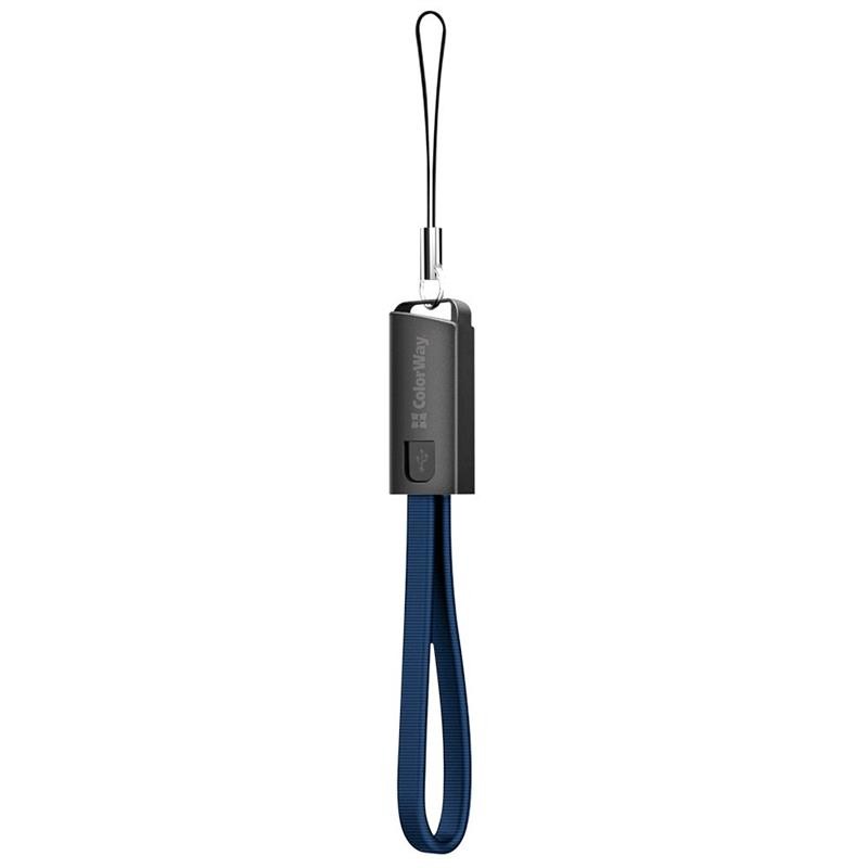 Купить ᐈ Кривой Рог ᐈ Низкая цена ᐈ Кабель ColorWay USB - Lightning (M/M), 2.4 А, 0.22 м, Blue (CW-CBUL021-BL)