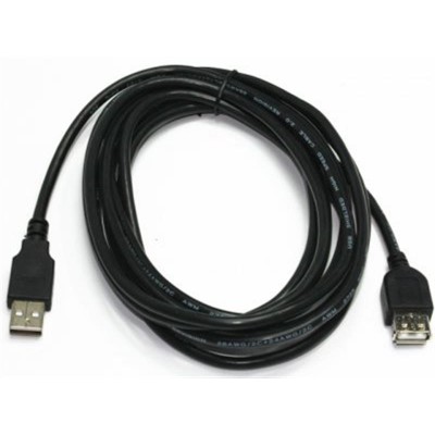 Купить ᐈ Кривой Рог ᐈ Низкая цена ᐈ Кабель Cablexpert USB - USB V 2.0 (M/F), удлинитель, 1.8 м, черный (CCP-USB2-AMAF-6)