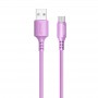 Купить ᐈ Кривой Рог ᐈ Низкая цена ᐈ Кабель ColorWay USB - micro USB (M/M), soft silicone, 2.4 А, 1 м, Purple (CW-CBUM044-PU)