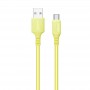 Купить ᐈ Кривой Рог ᐈ Низкая цена ᐈ Кабель ColorWay USB - USB Type-C (M/M), soft silicone, 2.4 А, 1 м, Yellow (CW-CBUC043-Y)