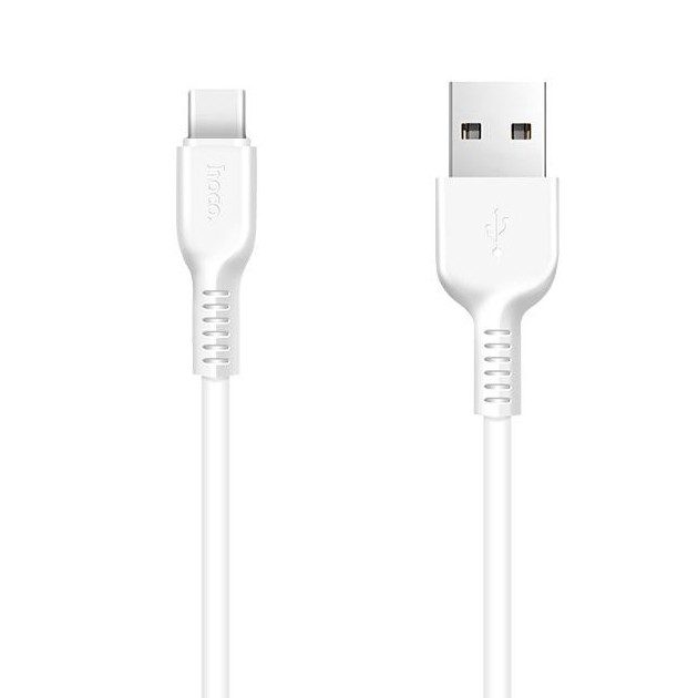 Купить ᐈ Кривой Рог ᐈ Низкая цена ᐈ Кабель Hoco X13 Easy Charged USB - USB Type-C, 1 м, White (D23104)