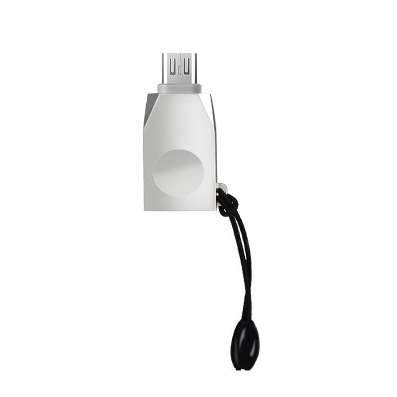 Купить ᐈ Кривой Рог ᐈ Низкая цена ᐈ Адаптер Hoco OTG UA10 USB - micro USB (F/M) Silver (6957531070283)