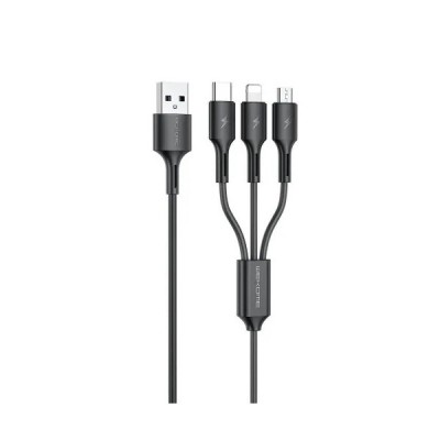 Купить ᐈ Кривой Рог ᐈ Низкая цена ᐈ Кабель WK WDC-137 Upine Series 3-in-1 USB - Lightning + micro USB + USB Type-C (M/M), 1.2 м,
