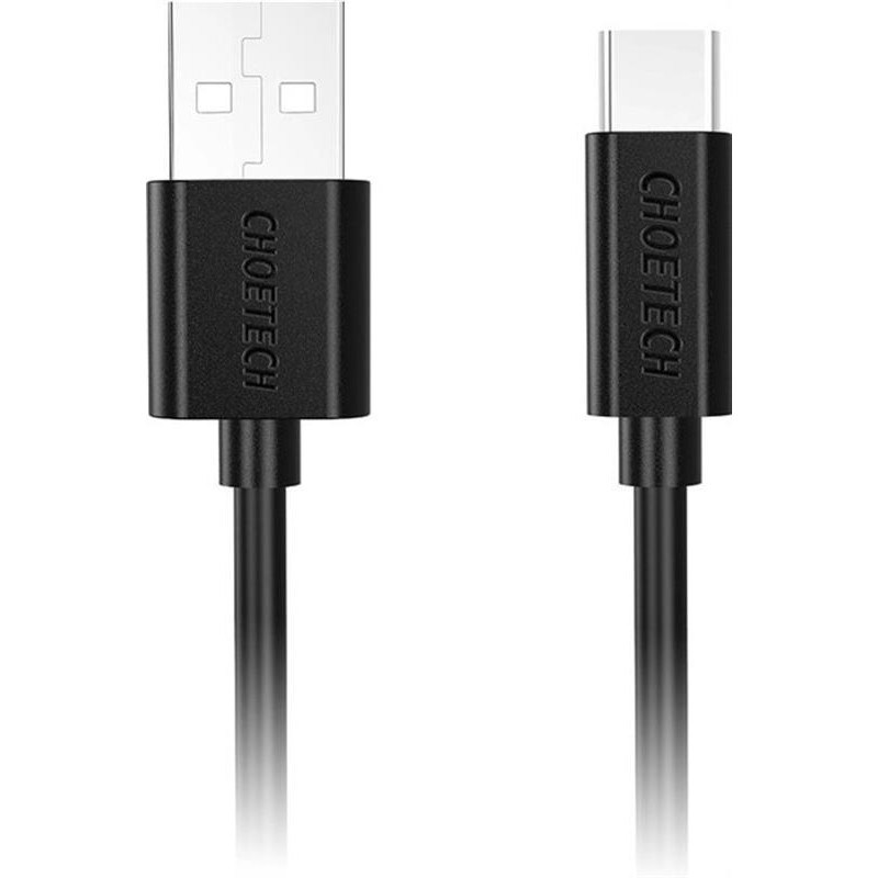 Купить ᐈ Кривой Рог ᐈ Низкая цена ᐈ Кабель Choetech USB - USB Type-C (M/M), 2 м, Black (AC0003)