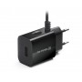 Купить ᐈ Кривой Рог ᐈ Низкая цена ᐈ Сетевое зарядное устройство REAL-EL CH-217 (2USB, 2.1A) Black + кабель Lightning