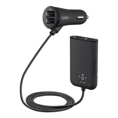 Купить ᐈ Кривой Рог ᐈ Низкая цена ᐈ Автомобильное зарядное устройство Belkin Road Rockstar USB Charger (2 USB x 2.4A + 2 USB x 1