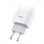 Купить ᐈ Кривой Рог ᐈ Низкая цена ᐈ Зарядное устройство Hoco C73A Glorious (2USB, 2.4А) White (6931474713056) + кабель Lightning