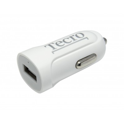 Купить ᐈ Кривой Рог ᐈ Низкая цена ᐈ Автомобильное зарядное устройство Tecro (1USBх2.1A) White (TCR-0121AW)