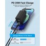 Купить ᐈ Кривой Рог ᐈ Низкая цена ᐈ Сетевое зарядное устройство Vention USB Type C + QC4.0 (18-20W) Black (FBBB0-EU)