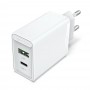 Купить ᐈ Кривой Рог ᐈ Низкая цена ᐈ Сетевое зарядное устройство Vention USB Type C + QC4.0 (18-20W) White (FBBW0-EU)