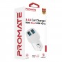 Купить ᐈ Кривой Рог ᐈ Низкая цена ᐈ Автомобильное зарядное устройство Promate Voltrip-Duo White
