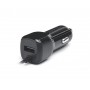 Купить ᐈ Кривой Рог ᐈ Низкая цена ᐈ Автомобильное зарядное устройство REAL-EL CA-17 (2USB, 2.1A) Black + кабель Lightning