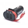 Купить ᐈ Кривой Рог ᐈ Низкая цена ᐈ Автомобильное зарядное устройство REAL-EL CA-35 (3USBx3.4A) Black/Orange + кабель microUSB