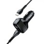Купить ᐈ Кривой Рог ᐈ Низкая цена ᐈ Автомобильное зарядное устройство Hoco N5 (2USB 2.4А) Black (S23140) + кабель MicroUSB