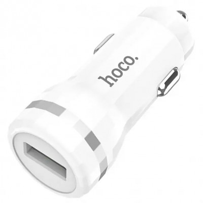 Купить ᐈ Кривой Рог ᐈ Низкая цена ᐈ Автомобильное зарядное устройство Hoco Z27A Staunch (1USB 3A 18W) QC3.0 White (S15250)
