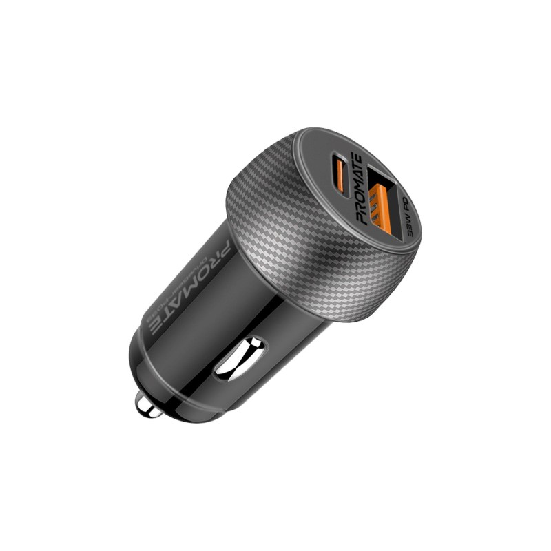 Купить ᐈ Кривой Рог ᐈ Низкая цена ᐈ Автомобильное зарядное устройство Promate DriveGear-PD33 Black