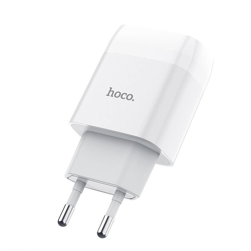 Купить ᐈ Кривой Рог ᐈ Низкая цена ᐈ Зарядное устройство Hoco C72A Glorious (1USB, 2.1А) White (6931474712899)