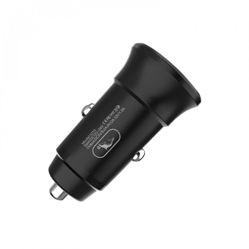 Купить ᐈ Кривой Рог ᐈ Низкая цена ᐈ Автомобильное зарядное устройство SkyDolphin SZ10 QC3.0 (1USB, 3.1A) Black (AZP-000086)