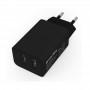 Купить ᐈ Кривой Рог ᐈ Низкая цена ᐈ Сетевое зарядное устройство ColorWay (2USB;2.1A) Black (CW-CHS015-BK)
