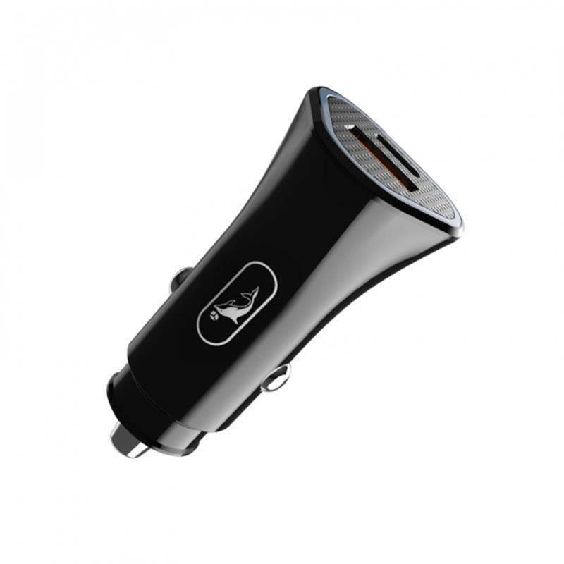 Купить ᐈ Кривой Рог ᐈ Низкая цена ᐈ Автомобильное зарядное устройство SkyDolphin SZ16T PD+QC3.0 (2USB, 3.1A) Black (AZP-000089) 