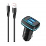 Купить ᐈ Кривой Рог ᐈ Низкая цена ᐈ Автомобильное зарядное устройство SkyDolphin SZ18V (2USB, 3.4A) Black (AZP-000101) + кабель 