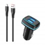 Купить ᐈ Кривой Рог ᐈ Низкая цена ᐈ Автомобильное зарядное устройство SkyDolphin SZ18T (2USB, 3.4A) Black (AZP-000100) + кабель 