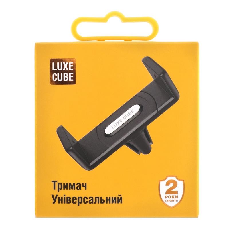 Купить ᐈ Кривой Рог ᐈ Низкая цена ᐈ Держатель автомобильный Luxe Cube Универсальный Black (9988866446891)
