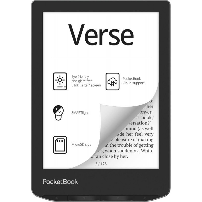Купить ᐈ Кривой Рог ᐈ Низкая цена ᐈ Электронная книга PocketBook 629 Verse Mist Grey (PB629-M-CIS); 6" (1024х758) E-Ink Carta, 2