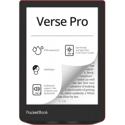 Купить ᐈ Кривой Рог ᐈ Низкая цена ᐈ Электронная книга PocketBook 634 Verse Pro Passion Red (PB634-3-CIS); 6" (1448x1072) E-Ink C